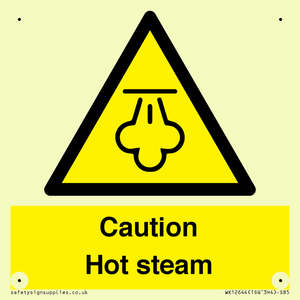 Caution Hot steam